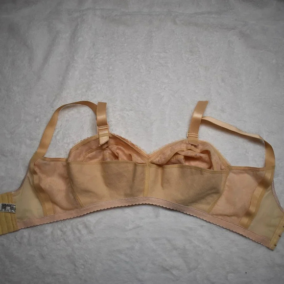 Ardyss Angel Bra Sz 30J Nude Floral Lace Adjustable Straps Demi Back Support - Picture 7 of 16
